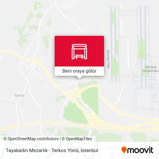 Tayakadın Mezarlık - Terkos Yönü harita