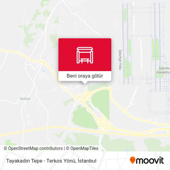 Tayakadın Tepe - Terkos Yönü harita