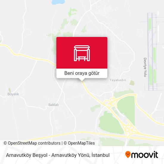 Arnavutköy Beşyol - Arnavutköy Yönü harita