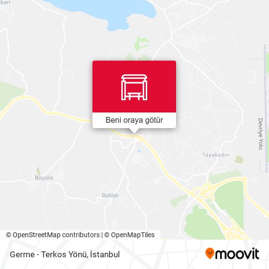 Germe - Terkos Yönü harita