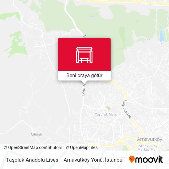 Taşoluk Anadolu Lisesi - Arnavutköy Yönü harita