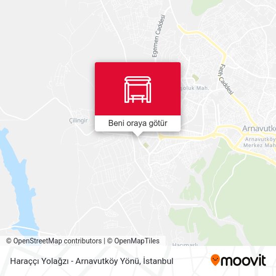 Haraççı Yolağzı - Arnavutköy Yönü harita