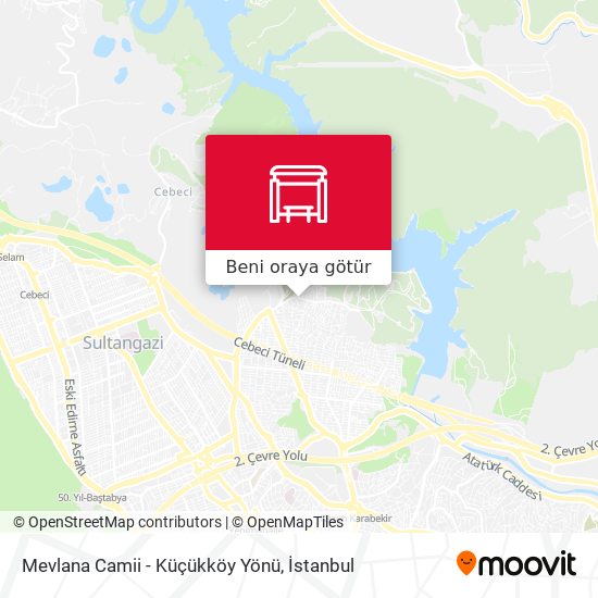 Mevlana Camii - Küçükköy Yönü harita