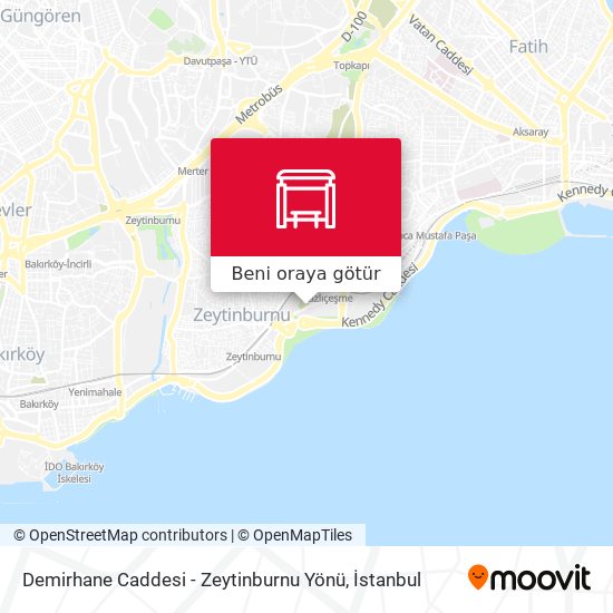 Demirhane Caddesi - Zeytinburnu Yönü harita