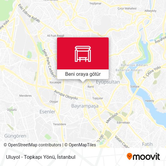 Uluyol - Topkapı Yönü harita