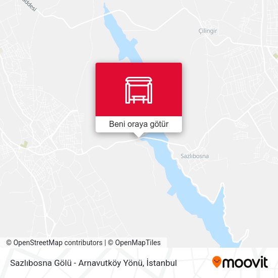 Sazlıbosna Gölü - Arnavutköy Yönü harita
