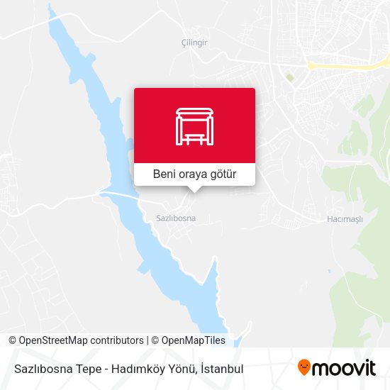 Sazlıbosna Tepe - Hadımköy Yönü harita