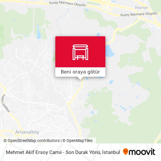 Mehmet Akif Ersoy Camii - Son Durak Yönü harita