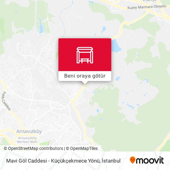 Mavi Göl Caddesi - Küçükçekmece Yönü harita