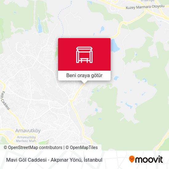 Mavi Göl Caddesi - Akpınar Yönü harita