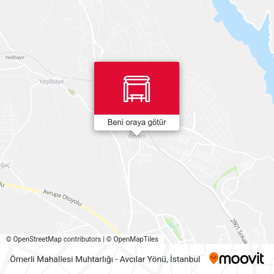 Ömerli Mahallesi Muhtarlığı - Avcılar Yönü harita