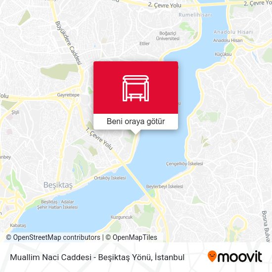 Muallim Naci Caddesi - Beşiktaş Yönü harita