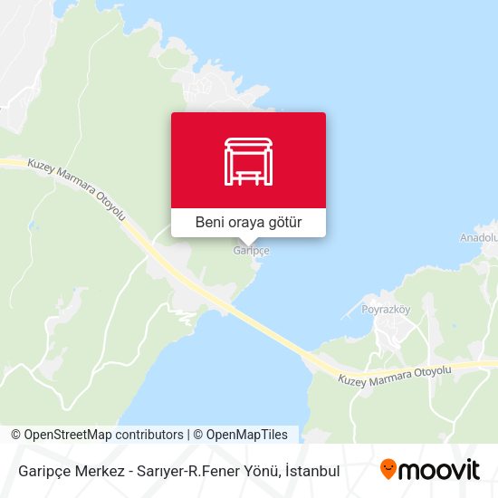 Garipçe Merkez - Sarıyer-R.Fener Yönü harita