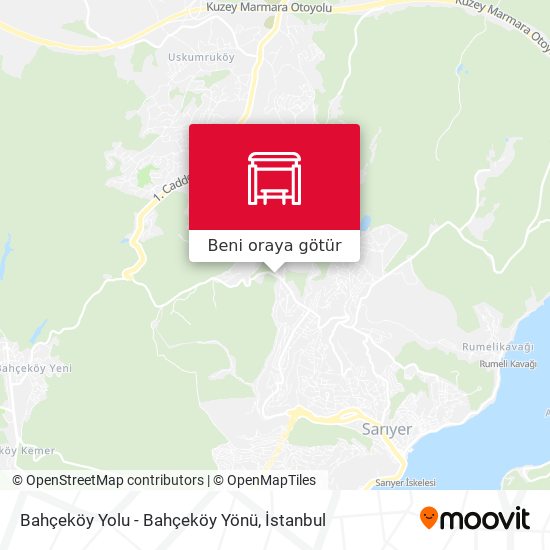 Bahçeköy Yolu - Bahçeköy Yönü harita