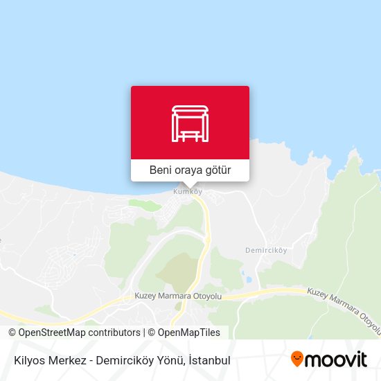 Kilyos Merkez - Demirciköy Yönü harita