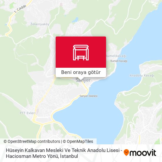 Hüseyin  Kalkavan Mesleki Ve Teknik Anadolu Lisesi - Haciosman Metro Yönü harita