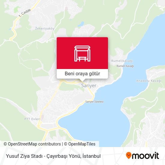 Yusuf Ziya Stadı - Çayırbaşı Yönü harita