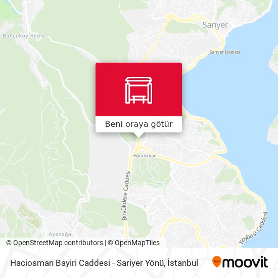 Haciosman Bayiri Caddesi - Sariyer Yönü harita