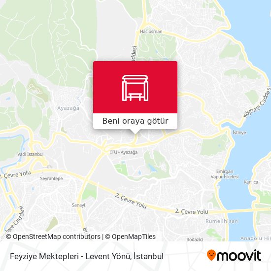 Feyziye Mektepleri - Levent Yönü harita