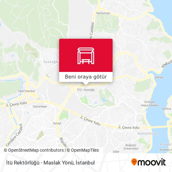 İtü Rektörlüğü - Maslak Yönü harita