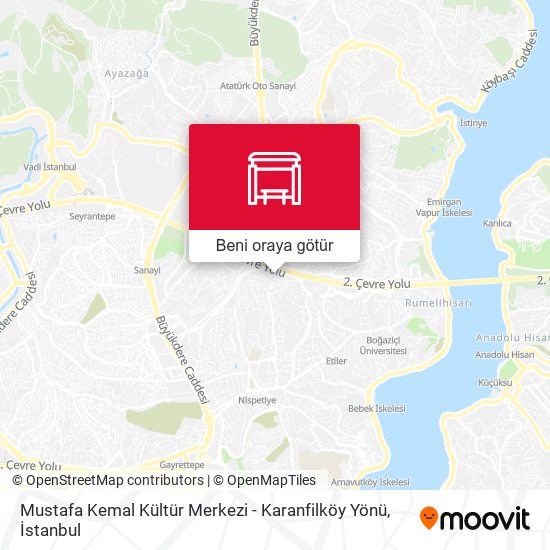 Mustafa Kemal Kültür Merkezi - Karanfilköy Yönü harita