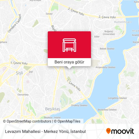 Levazım Mahallesi - Merkez Yönü harita