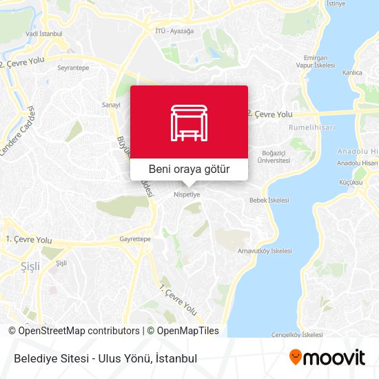 Belediye Sitesi - Ulus Yönü harita