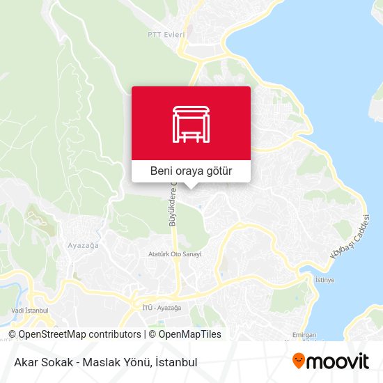 Akar Sokak - Maslak Yönü harita