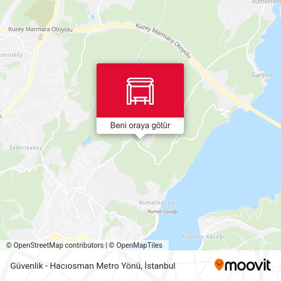 Güvenlik - Hacıosman Metro Yönü harita