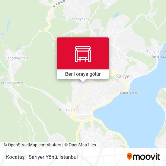 Kocataş - Sarıyer Yönü harita