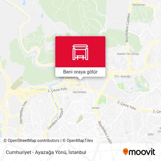 Cumhuriyet - Ayazağa Yönü harita