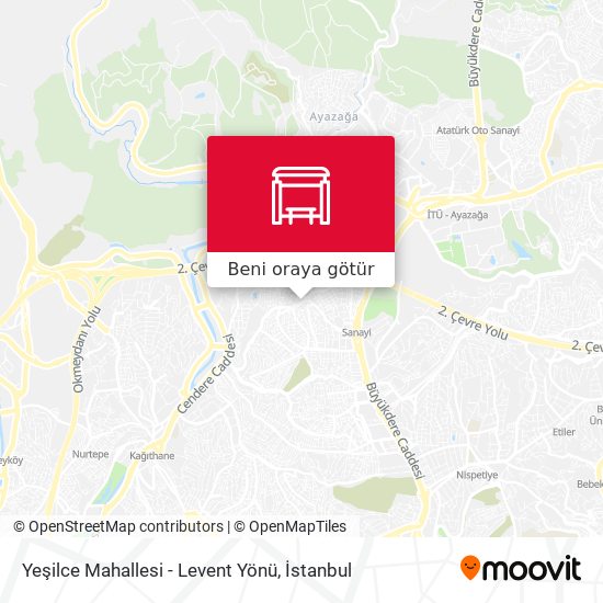 Yeşilce Mahallesi - Levent Yönü harita