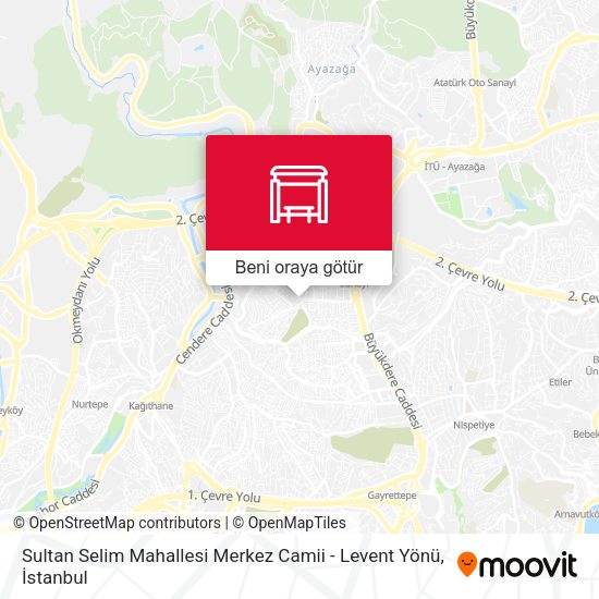 Sultan Selim Mahallesi Merkez Camii - Levent Yönü harita
