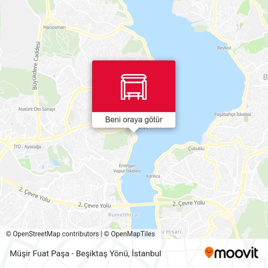 Müşir Fuat Paşa - Beşiktaş Yönü harita