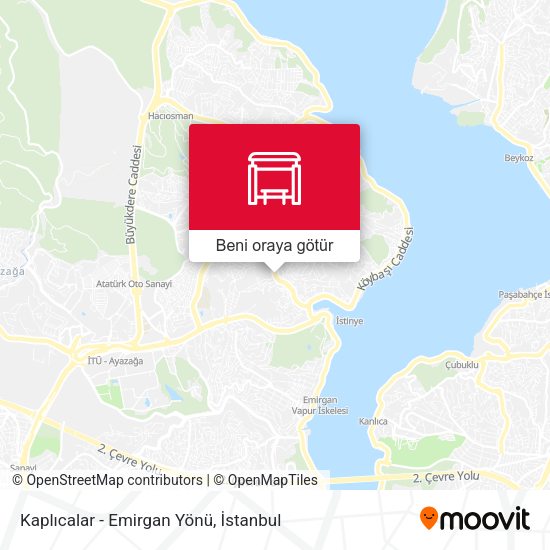 Kaplıcalar - Emirgan Yönü harita