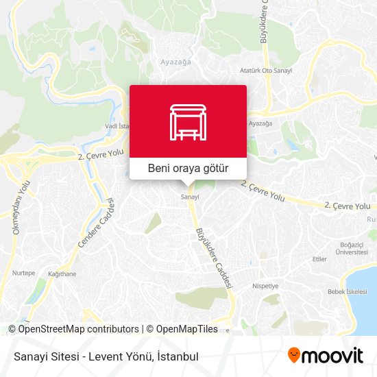 Sanayi Sitesi - Levent Yönü harita