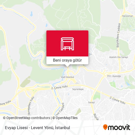 Evyap Lisesi - Levent Yönü harita
