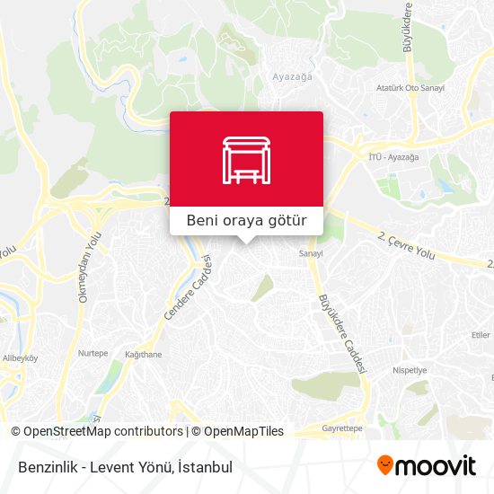 Benzinlik - Levent Yönü harita