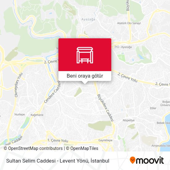 Sultan Selim Caddesi - Levent Yönü harita