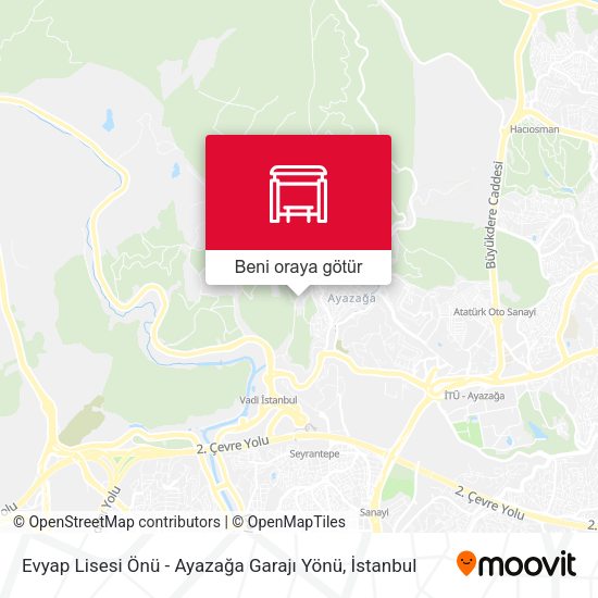 Evyap Lisesi Önü - Ayazağa Garajı Yönü harita