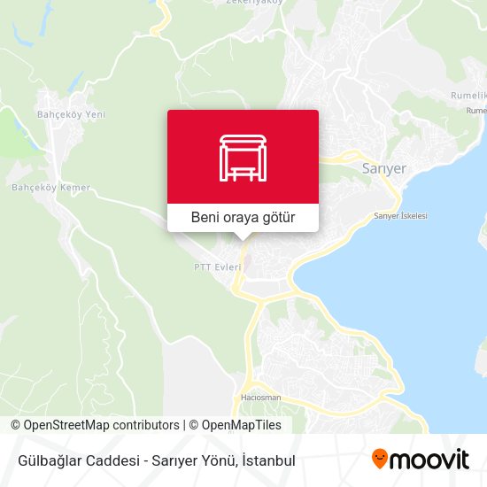Gülbağlar Caddesi - Sarıyer Yönü harita