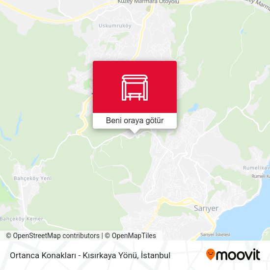 Ortanca Konakları - Kısırkaya Yönü harita
