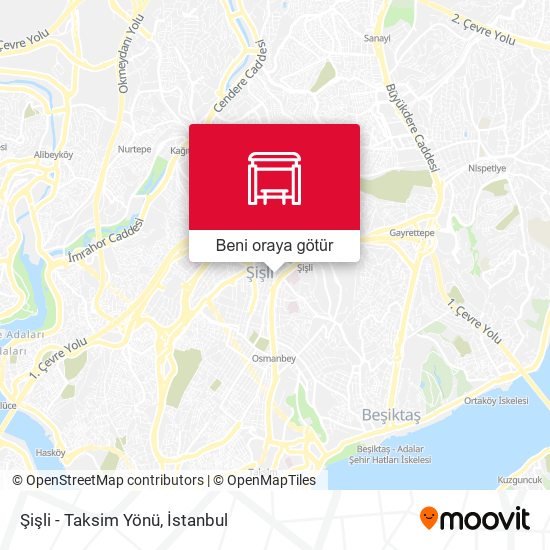 Şişli - Taksim Yönü harita