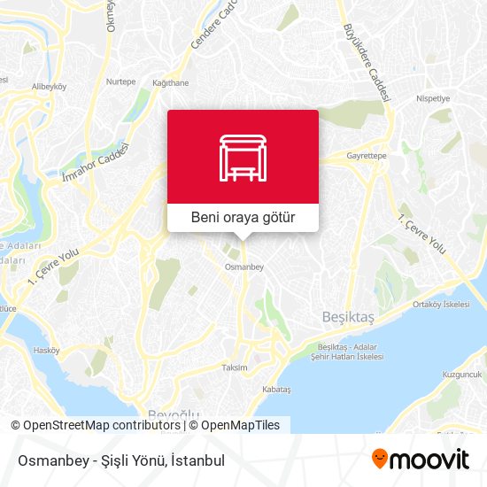 Osmanbey - Şişli Yönü harita
