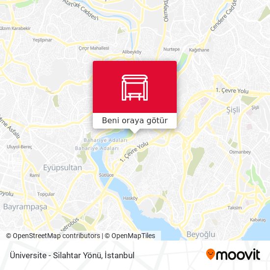 Üniversite - Silahtar Yönü harita