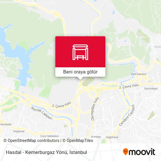 Hasdal - Kemerburgaz Yönü harita