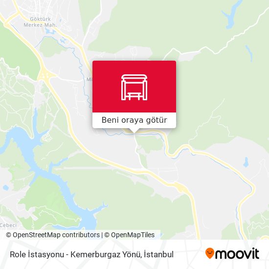 Role İstasyonu - Kemerburgaz Yönü harita