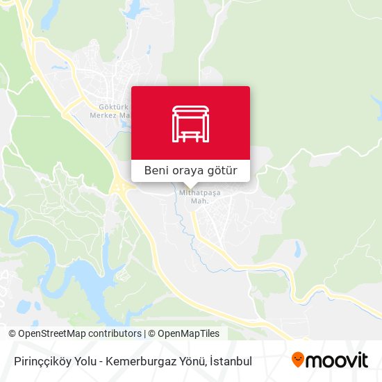 Pirinççiköy Yolu - Kemerburgaz Yönü harita