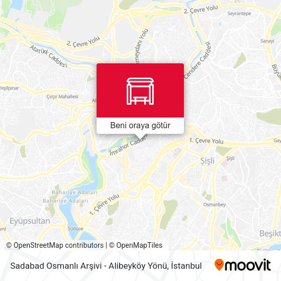 Sadabad Osmanlı Arşivi - Alibeyköy Yönü harita