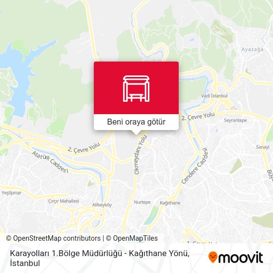 Karayolları 1.Bölge Müdürlüğü - Kağıthane Yönü harita